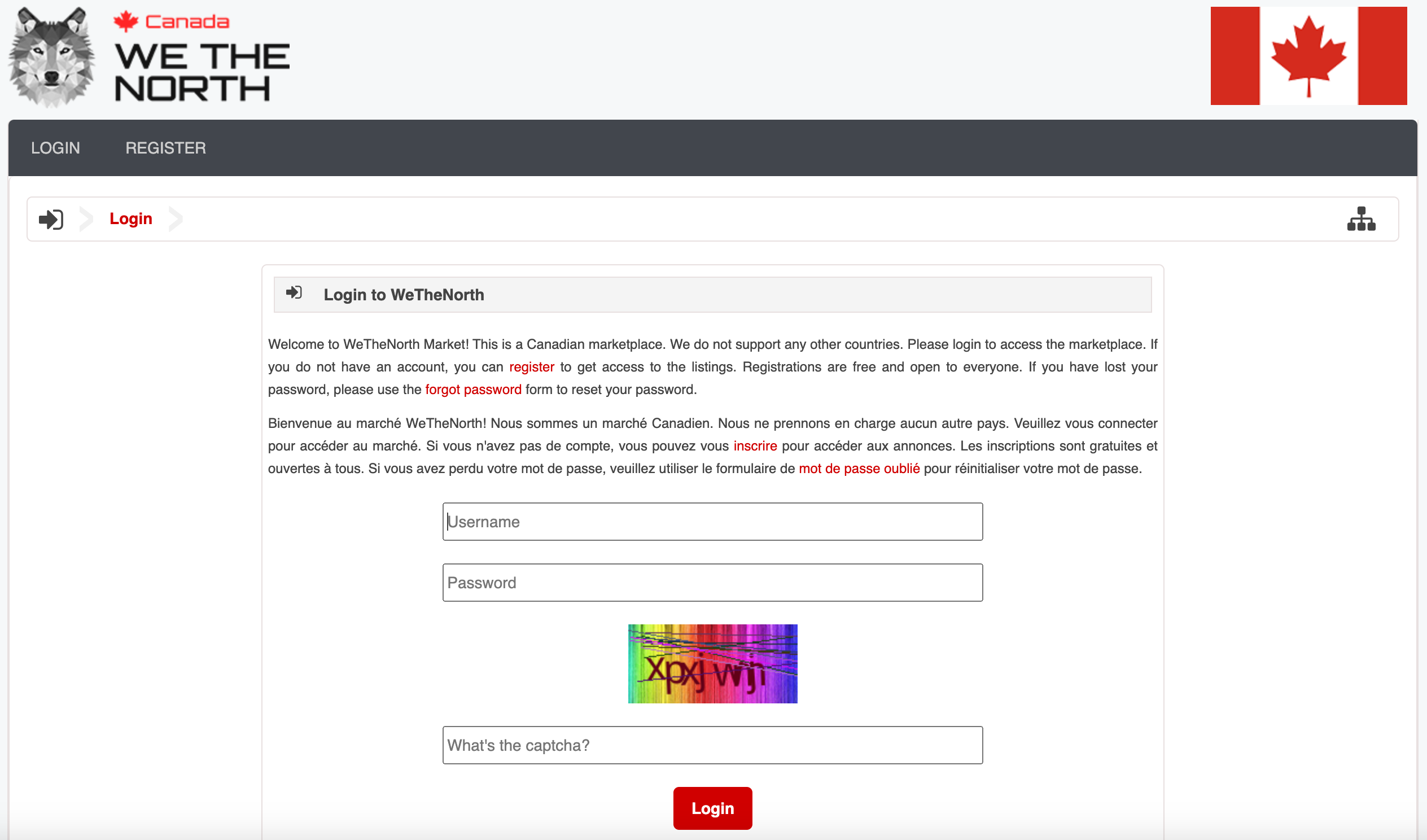 Wethenorth - register/login